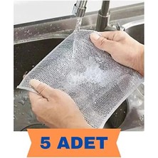 Seç Al Burada 5 Adet Tel Bulaşık Bezi Çizmez Bulaşık Teli Çelik Bez 20X20 cm Çift Katmanl