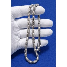 Benko Tesbih 925 Ayar Işlemeli 35GR Gümüş Tesbih ÇAP:6X10MM