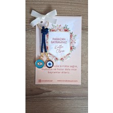 Svc Aksesuar Bayram Hedyesi Tebrik Kartlı Turkuaz Anahtarlık