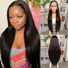 Esranın Dünyası Koyu Kestane Ekstra Uzun Fiber Sentetik Düz Tül Peruk RSPRK34-ESRDNS