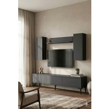 Ceneyra TVR1899A - Aplos TVR180 Tv Ünitesi Takım , Tv Sehpası 180CM Antrasit
