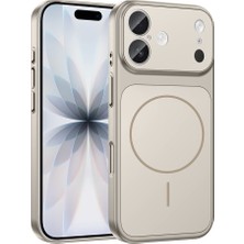 Elsah Apple iPhone 17 Uyumlu Kılıf M-Safe Şarj Özellikli Kamera Korumalı Cross Kapak