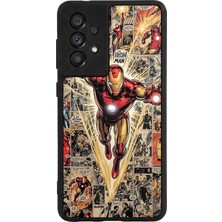 BG AKSESUAR Samsung Galaxy A73 Uyumlu Iron Man ( Demir Adam ) Tasarımlı Glossy Premium Kılıf