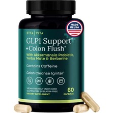 Etta Vita Glp-1 Colon Cleanse 60 Capsul Weight Loss  Energy - Appetite Suppressant  Berberine, Yerba Mate, Psyllium Husk, Senna Leaf, Lemon, Black Garlic - Digestive Broom.made In Usa.