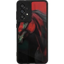 BG AKSESUAR Samsung Galaxy A73 Uyumlu At Horse Tasarımlı Glossy Premium Kılıf