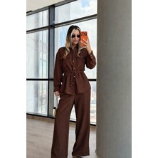 Çift Cepli Beli Bağcıklı Alt Ust Takım