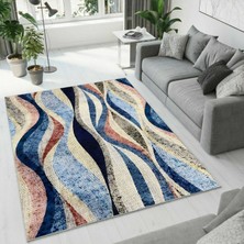 Colorix Carpet Dijital Baskı Dekoratif Kaymaz Taban Antibakteriyel Yıkanabilir Halı NO:2555