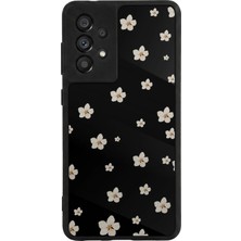 BG AKSESUAR Samsung Galaxy A73 Uyumlu Cicek Tasarımlı Glossy Premium Kılıf
