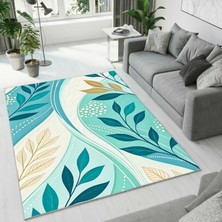 Colorix Carpet Dijital Baskı Dekoratif Kaymaz Taban Antibakteriyel Yıkanabilir Halı NO:2740