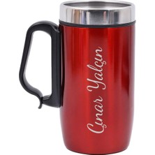 vegahediye v vega Kişiye Özel 280ML Kırmızı Bardak Termos