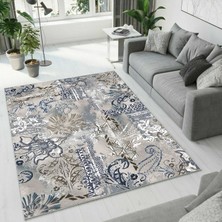 Colorix Carpet Dijital Baskı Dekoratif Kaymaz Taban Antibakteriyel Yıkanabilir Halı NO:2494