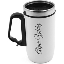 vegahediye v vega Kişiye Özel 280ML Beyaz Bardak Termos