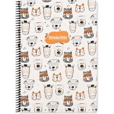Keskin Color Animal Friends Baskılı A4 Kareli Defter