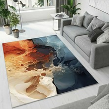 Colorix Carpet Dijital Baskı Dekoratif Kaymaz Taban Antibakteriyel Yıkanabilir Halı NO:2399