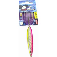 Acun Fishing Metal Jig Olta Kaşığı 3D Balık Avı Kaşığı Pembe-Sarı Holografik 18GR