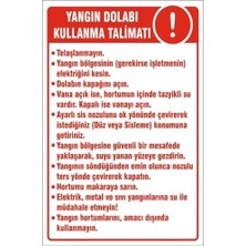 İnterform Yangın Dolabı Kullanma Talimatı Levhası 25 x 35 cm Yapışkanlı