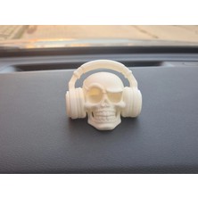 YSN Sounds Araba Süsü - Kulaklıklı Iskelet Araç Süsü - Müzik Dinleyen Iskelet Araç Torpido Süsü