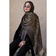 Leopar Şal Degrade Premium Vual Ipek Şal Üst Kalite