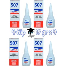 4 Paket 507 Japon Yapıştırıcı Osaka 17 Gram x 4 Tüp