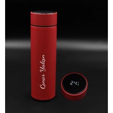 vegahediye v vega Kişiye Özel Kırmızı Renk Derece Göstergeli Termos