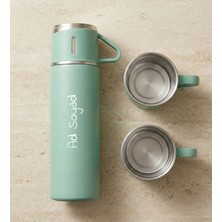 vegahediye v vega Özel Kutulu Kişiye Özel 3 Bardaklı Paslanmaz Çelik Termos Bardak 500ML.