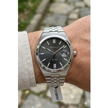 Ferrucci Modern Erkek Kol Saati | 40 mm Çelik Kasa, Gümüş Metal Kordon, Siyah Kadran