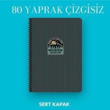 Keskin Color 17X24 cm Çizgisiz 80 Yaprak Outdoor Sert Kapak Telli Defter 70 gr Ivory Kağıt