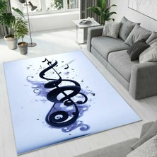 Colorix Carpet Dijital Baskı Dekoratif Kaymaz Taban Antibakteriyel Yıkanabilir Halı NO:2420