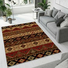 Colorix Carpet Dijital Baskı Dekoratif Kaymaz Taban Antibakteriyel Yıkanabilir Halı NO:2618