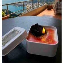 Floryn El Yapımı Soya Mum – Kapaklı Metal Kutu Dekoratif Hediye Mum