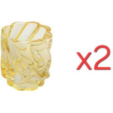 Porland Twist Sarı T-Light 2'li 8cm