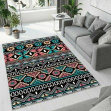 Colorix Carpet Dijital Baskı Dekoratif Kaymaz Taban Antibakteriyel Yıkanabilir Halı NO:2616