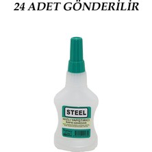 EkoAlışverişDünyam 24 Adet Wincell Steel Hızlı Yapıştırıcı 37GR 200ML Mdf-Ahşap-Metal-Plastik-Deri (5510)