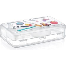 EkoAlışverişDünyam Çift Taraflı Bölmeli Hobi Dikiş Kutusu Ardunio Malzeme Kutusu (5510)