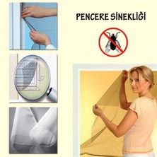 EkoAlışverişDünyam Tüm Cam Pencere Kapılara Uyumlu Tek Kanat Pencere Sinekliği (5510)