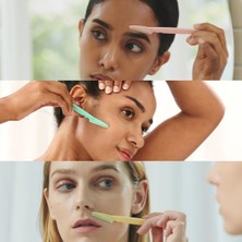 EkoAlışverişDünyam 3’lü Kadın Kaş Usturası Seti – Hassas Ciltler Için Güvenli Yüz Tüy Temizleme Bıçağı (5510)