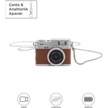 EkoAlışverişDünyam Dijital Fotoğraf Makineleri Video Kamera Mini Anahtarlık 1080P CMR35 Kahverengi