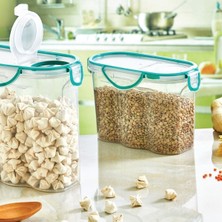 EkoAlışverişDünyam Kilitli Kapaklı Contalı Hava,su Sıvı Geçirmez 1,2 Litre Erzak Saklama KABI-SA580 (5510)