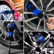 EkoAlışverişDünyam Ergonomik Saplı Jant ve Lastik Temizleme Fırçası – Araç Detay Temizliği Için Güçlü Kıllı Detay Fırçası (5510)