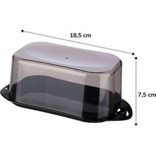 EkoAlışverişDünyam Kilitli Plastik Kapaklı Kahvaltılık Tereyağlık Peynirlik Erzak Saklama Kabı AP-9428 (5510)