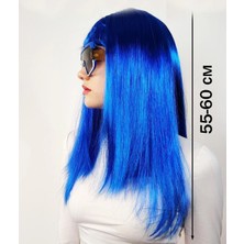 EkoAlışverişDünyam Mavi Renk Uzun Parti Peruğu (5510)