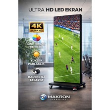 Makron Teknoloji Poster LED Ekran P1.86 - 192X64 cm Yüksek Çözünürlük - Wifi