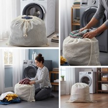 EkoAlışverişDünyam Battal Boy 120X150 cm Mont ve Perde Yıkama Filesi–extra Büyük, Dayanıklı, Nefes Alabilir Çamaşır Koruma Torbası (5510)