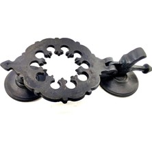 EkoAlışverişDünyam Antika Tarz Dekoratif Pirinç Osmanlı Kapı Tokmağı, Taktak - 265X75MM, Oksit