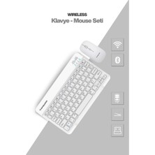 Alvo Store Buğz Beyaz Kablosuz Klavye ve Mouse Seti