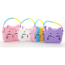 EkoAlışverişDünyam Sevimli Kedi Tasarımlı Silikon Çanta