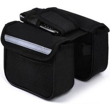 EkoAlışverişDünyam Bisiklet Çok Amaçlı Heybe Çanta  Kadro Üstü Telefon Tutuculu - Siyah