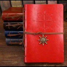 Pusula Kabartmalı Deri Hatıra Defteri