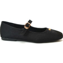 Beety 9014 Siyah Tokalı Şık Günlük Kadın Babet Ayakkabı