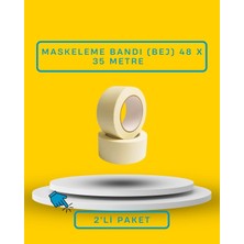 Dalpak Ambalaj Maskeleme Bandı (Bej) 48 x 35 Metre 2'li Paket
